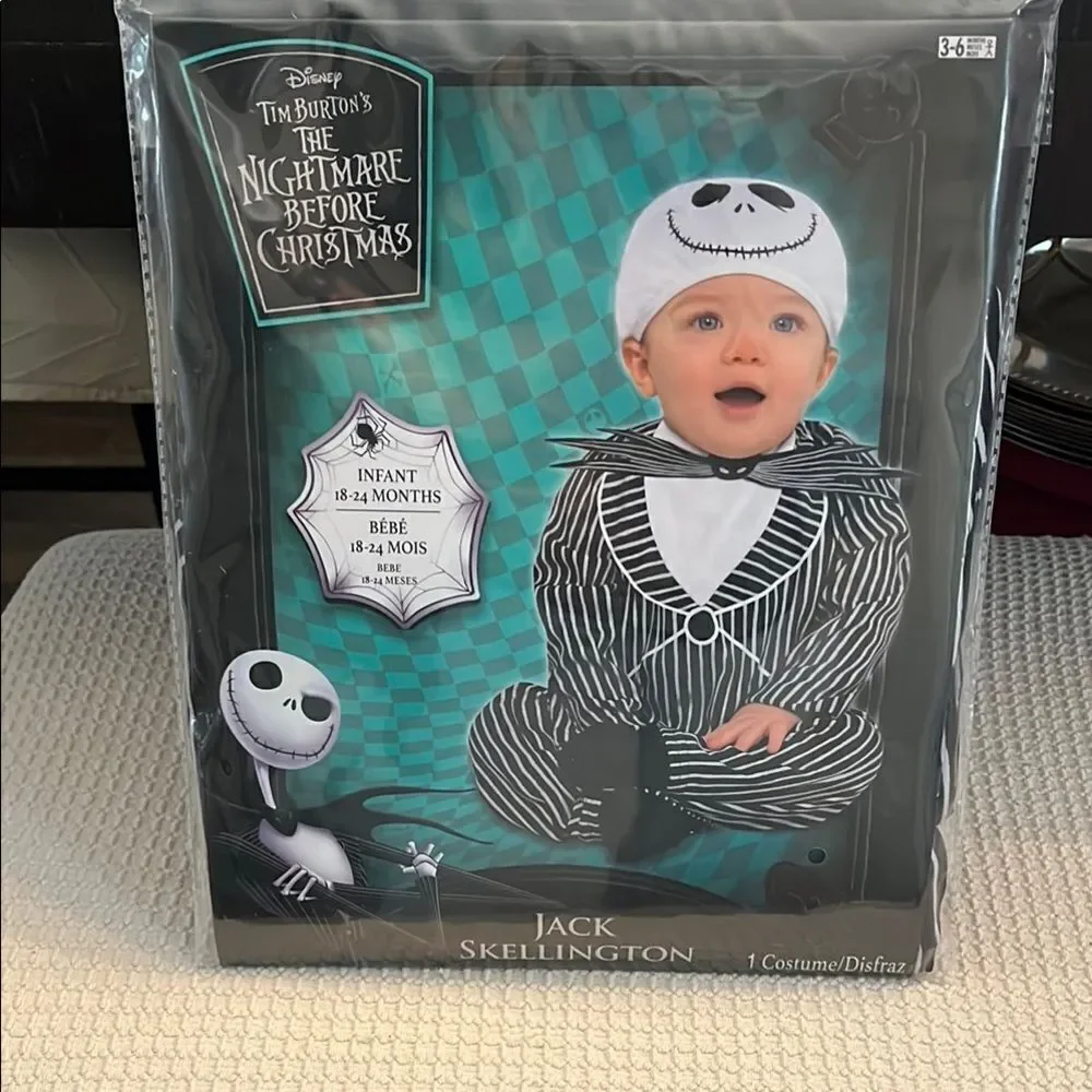 Disney Jack Skellington Infant Costume - Black and White